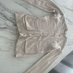 Women's Cream Cardigan Sweater